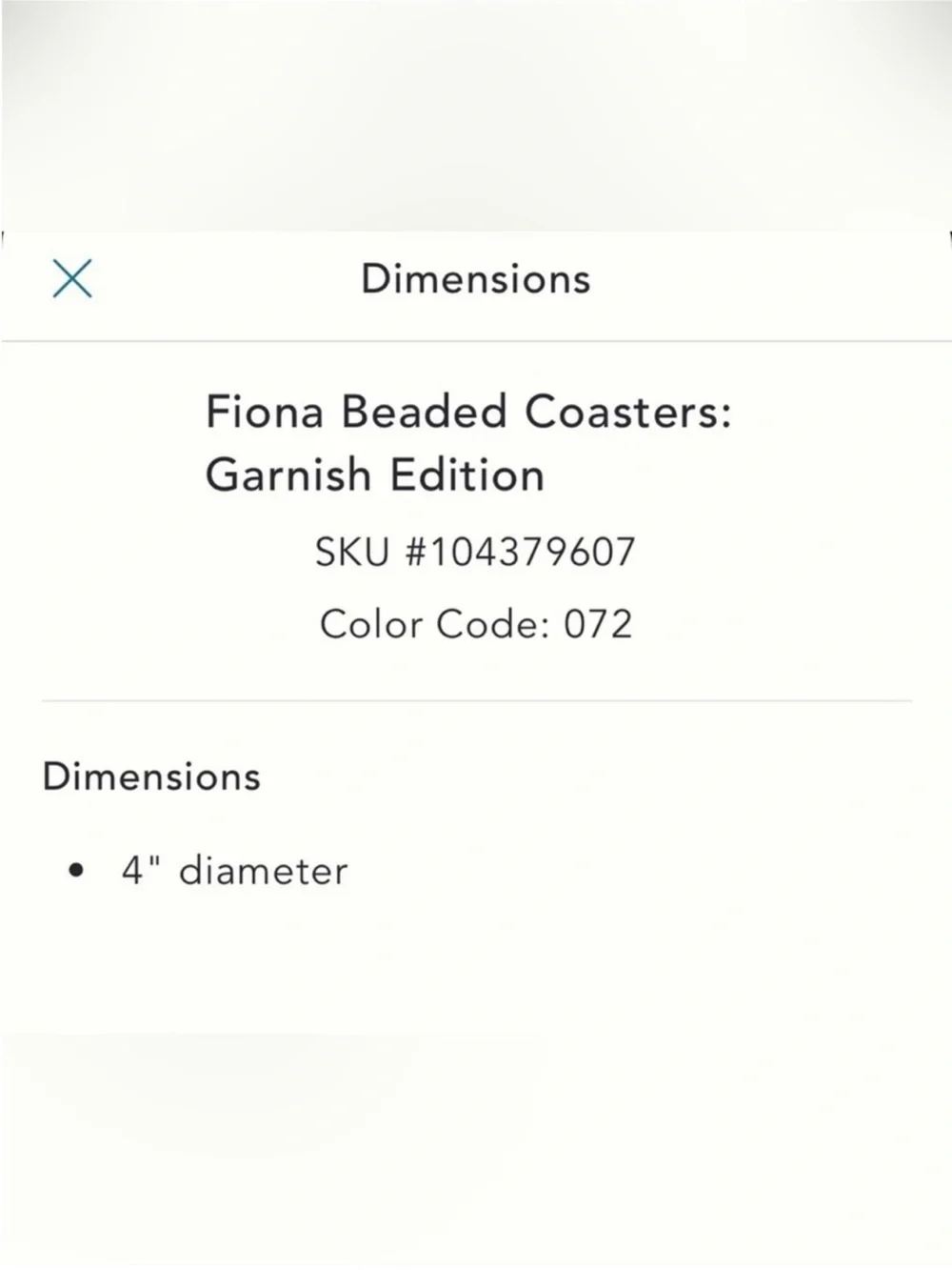 Anthropologie Fiona Beaded Pretzel Coaster